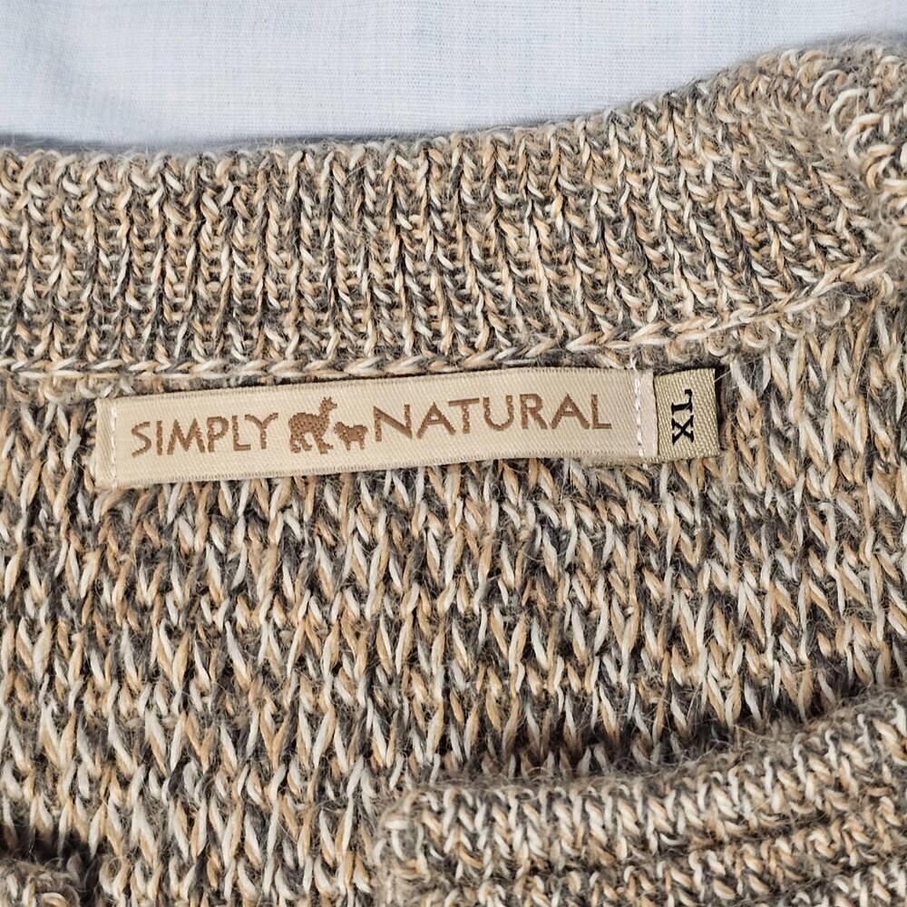 Simply Natural Women's Alpaca Linda Ebel Cape Size XL Melange Tan - Picture 4 of 16